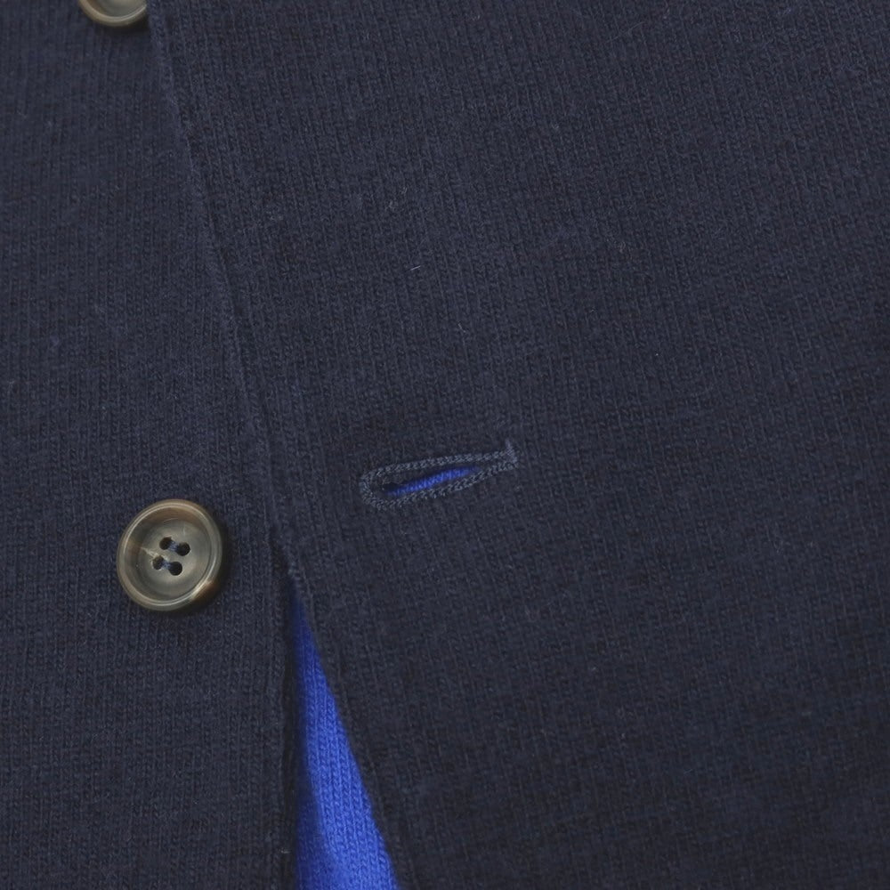 【中古】ラルディーニ LARDINI ウール 3つボタン ニットジャケット ネイビー【サイズ50】【 状態ランクB 】【 メンズ 】
