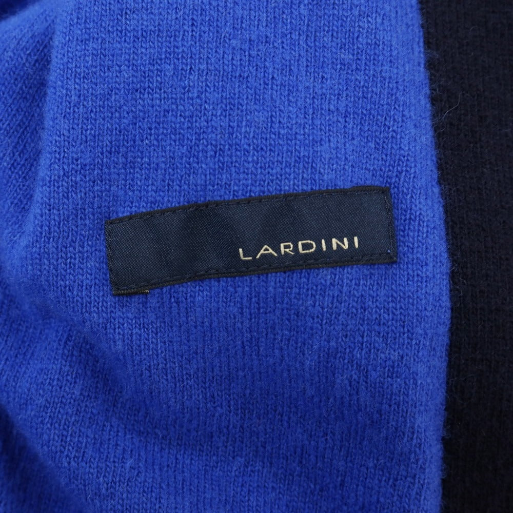 【中古】ラルディーニ LARDINI ウール 3つボタン ニットジャケット ネイビー【サイズ50】【 状態ランクB 】【 メンズ 】