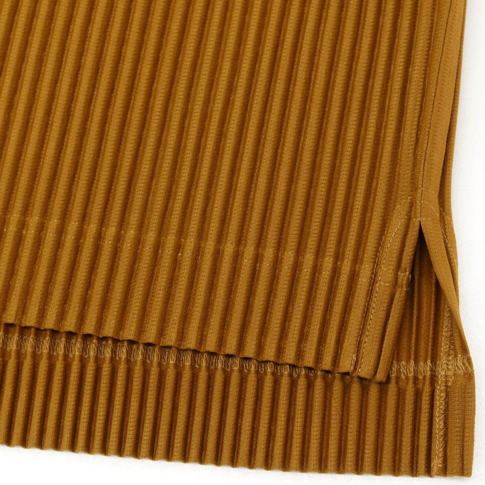 【中古】オム プリッセ イッセイミヤケ HOMME PLISSE ISSEY MIYAKE 2026年春夏 プリーツ 半袖ポロシャツ キャメル【サイズ表記なし(L位)】【 状態ランクA 】【 メンズ 】