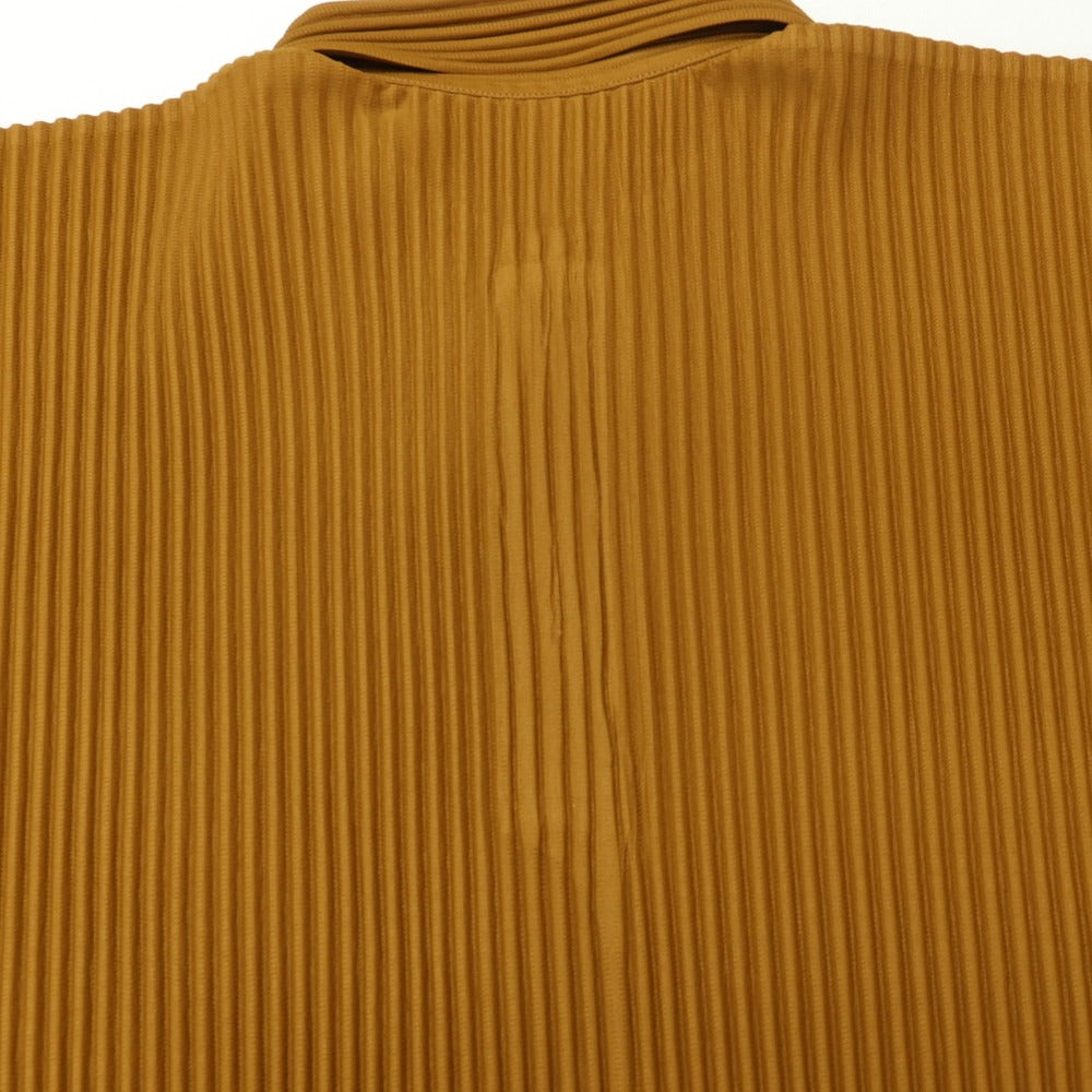 【中古】オム プリッセ イッセイミヤケ HOMME PLISSE ISSEY MIYAKE 2026年春夏 プリーツ 半袖ポロシャツ キャメル【サイズ表記なし(L位)】【 状態ランクA 】【 メンズ 】