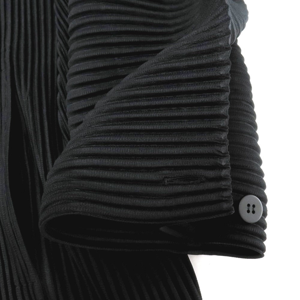 【中古】オム プリッセ イッセイミヤケ HOMME PLISSE ISSEY MIYAKE 2026年春夏 プリーツ加工 ロングコート ブラック【サイズ表記なし(L位)】【 状態ランクA 】【 メンズ 】
