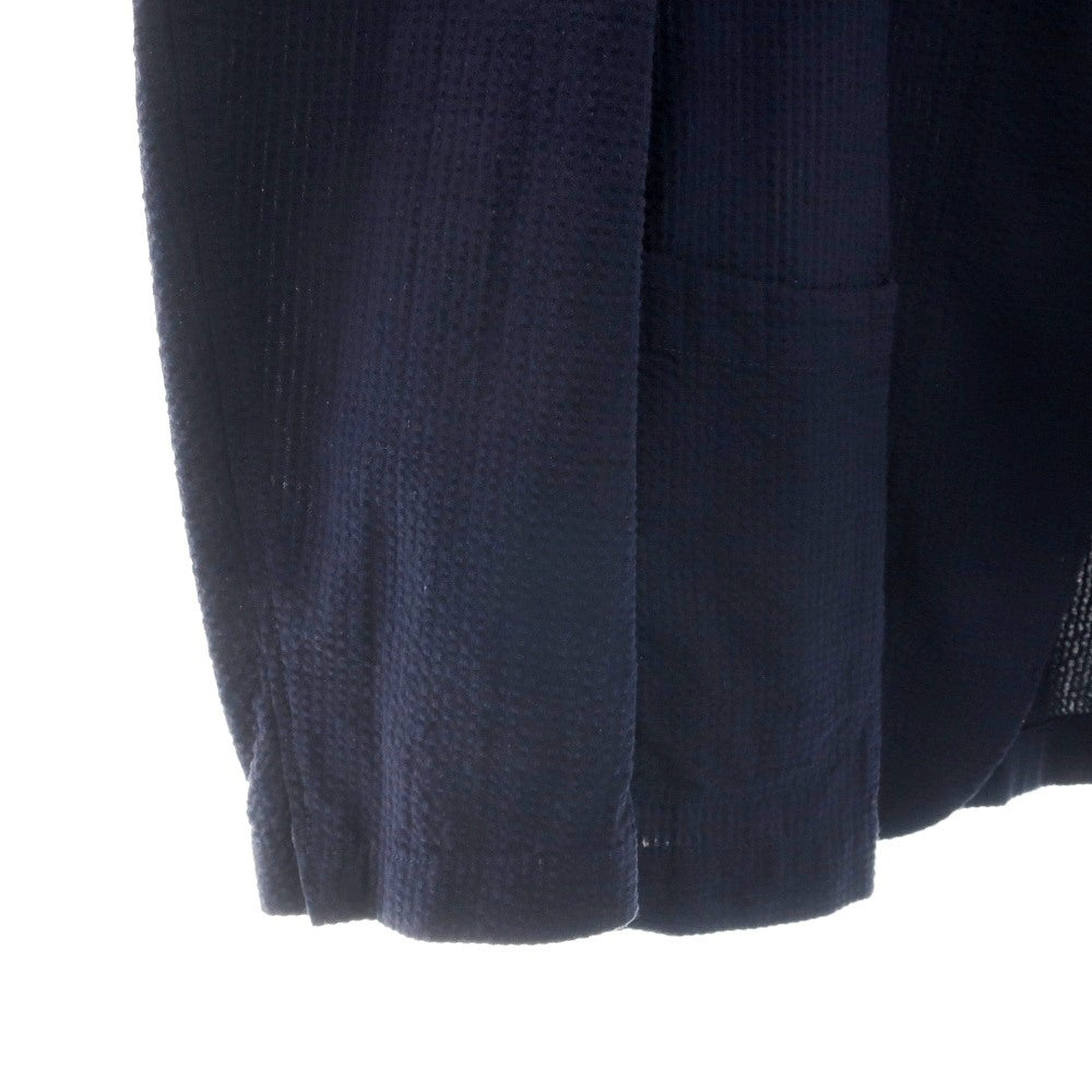 【中古】ラルディーニ LARDINI コットン シアサッカー 3B テーラードジャケット ネイビー【サイズ46】【 状態ランクC 】【 メンズ 】