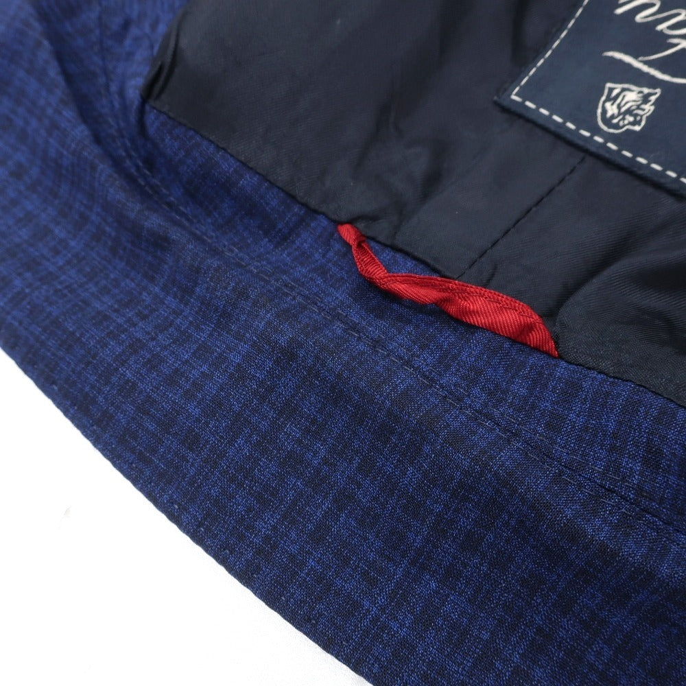 【中古】フェイ FAY Travel Jacket ウール系 チェック 2B テーラードジャケット ネイビー【サイズ48】【 状態ランクB 】【 メンズ 】