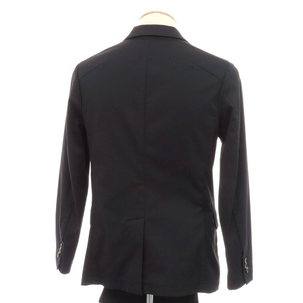 【中古】ソリード SOLIDO ストレッチ ポリエステルコットン 2つボタンスーツ セットアップ ブラック【サイズ1】【 状態ランクB 】【 メンズ 】