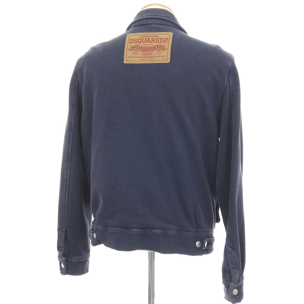 【中古】ディースクエアード DSQUARED2 コットン ダブルジップブルゾン ネイビー【サイズXS】【 状態ランクB 】【 メンズ 】