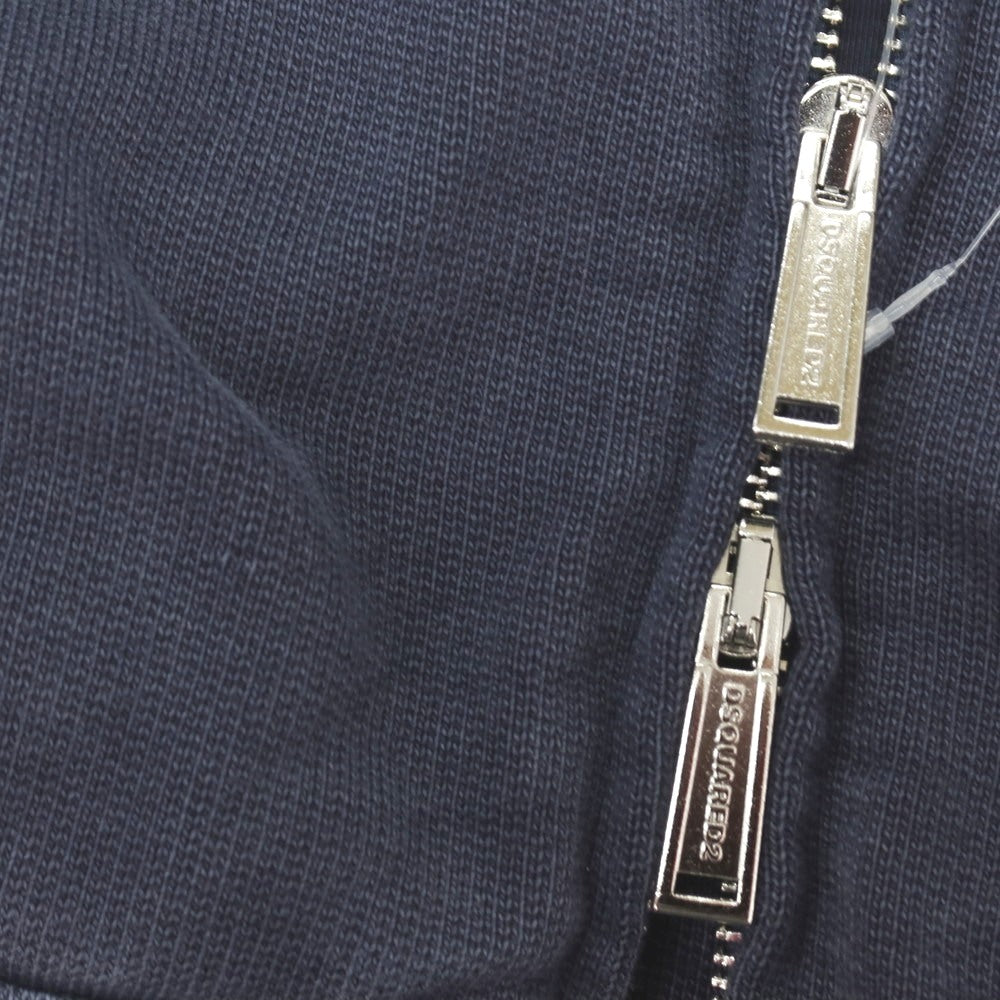 【中古】ディースクエアード DSQUARED2 コットン ダブルジップブルゾン ネイビー【サイズXS】【 状態ランクB 】【 メンズ 】