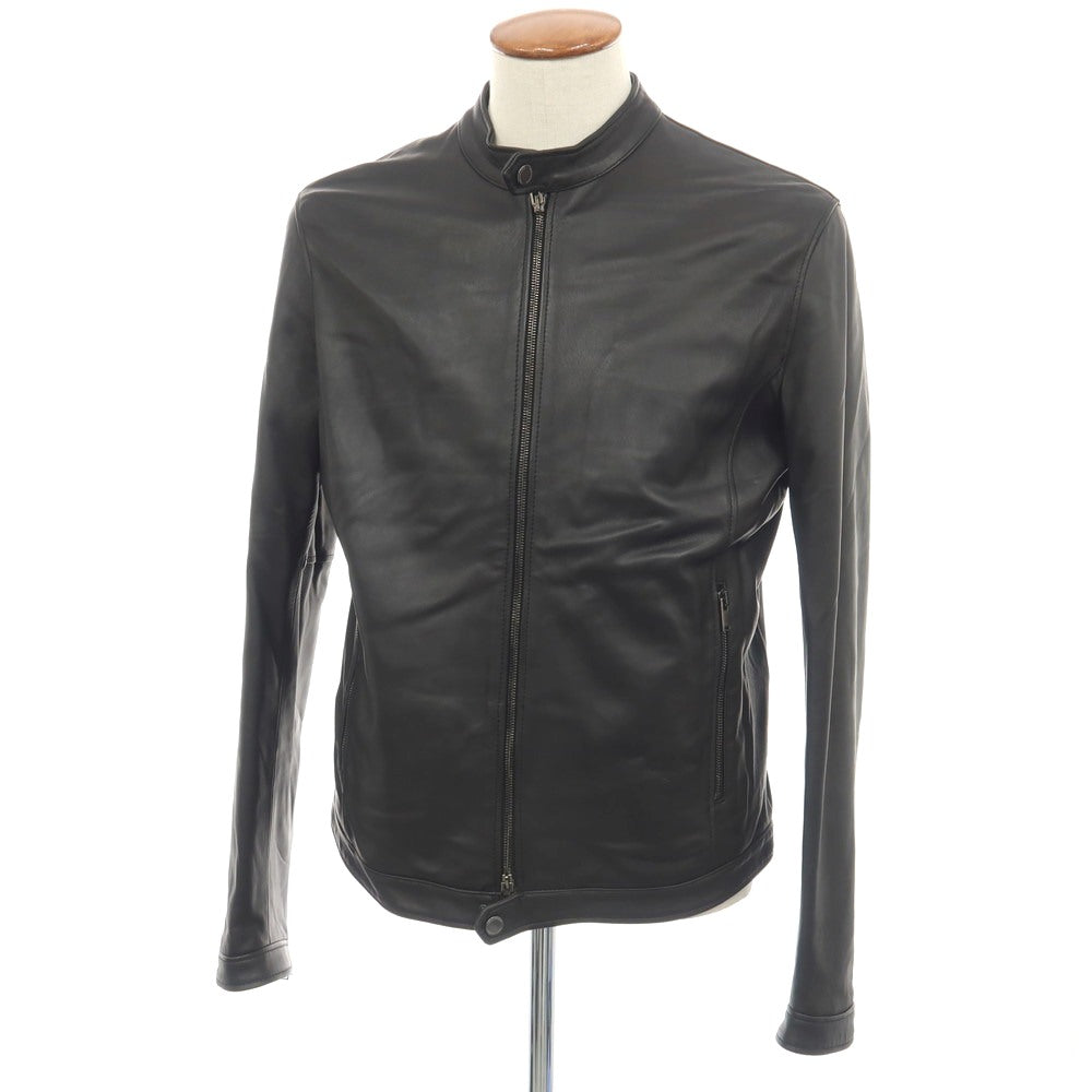 【中古】タリアトーレ TAGLIATORE STANLEY 羊革 ラムレザー シングル ライダースジャケット ブラック【サイズ48】【 状態ランクB 】【 メンズ 】