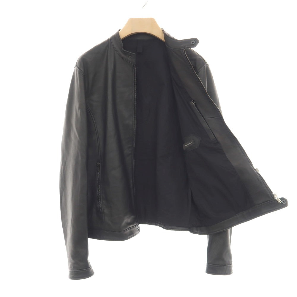 【中古】タリアトーレ TAGLIATORE STANLEY 羊革 ラムレザー シングル ライダースジャケット ブラック【サイズ48】【 状態ランクB 】【 メンズ 】