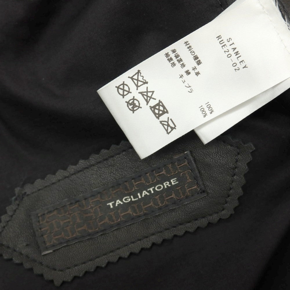 【中古】タリアトーレ TAGLIATORE STANLEY 羊革 ラムレザー シングル ライダースジャケット ブラック【サイズ48】【 状態ランクB 】【 メンズ 】
