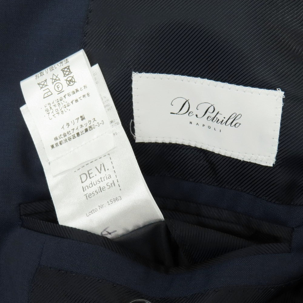 【中古】デペトリロ DE PETRILLO ウール 3つボタンスーツ ネイビー【サイズ50】【 状態ランクB 】【 メンズ 】