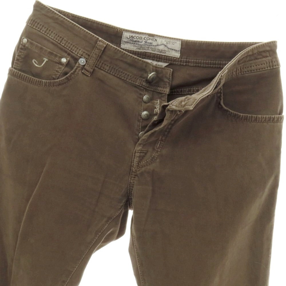 【中古】ヤコブコーエン JACOB COHEN PW622 COMF ストレッチ コットン 5ポケットパンツ ブラウン【サイズ33】【 状態ランクC 】【 メンズ 】