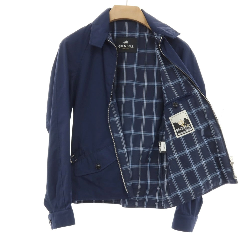 【中古】グレンフェル GRENFELL コットン ダブルジップ スイングトップ ネイビー【サイズ34】【 状態ランクB 】【 メンズ 】
