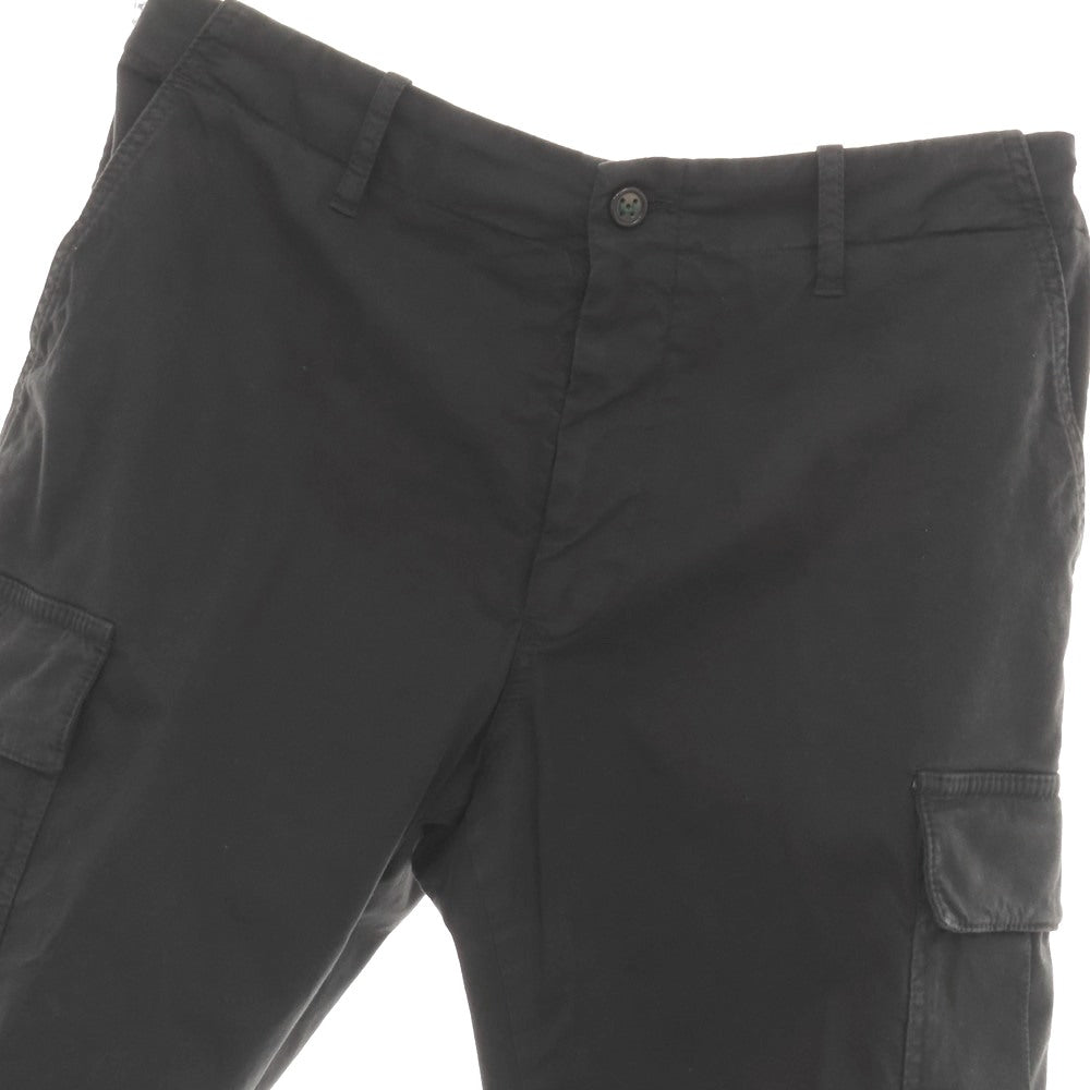 【中古】ベルウィッチ BERWICH Wide cargo ストレッチ コットン カーゴパンツ ブラック【サイズ46】【 状態ランクB 】【 メンズ 】