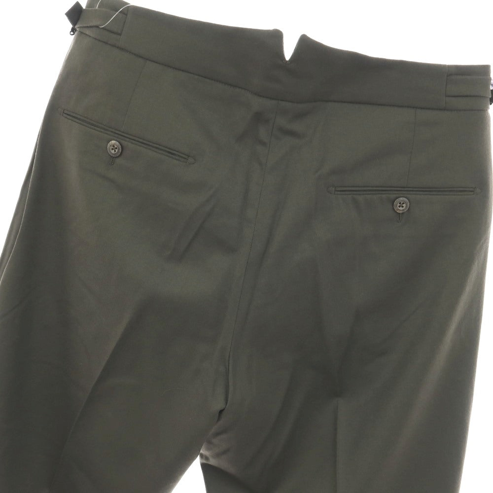 【中古】ベルウィッチ BERWICH beams scotch ウール ドレススラックスパンツ オリーブグリーン【サイズ44】【 状態ランクB 】【 メンズ 】