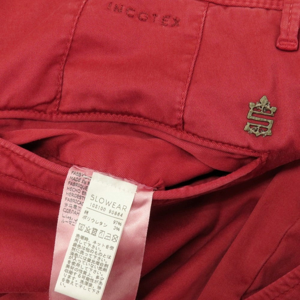 【中古】インコテックス INCOTEX ストレッチ コットン カジュアルスラックスパンツ レッド【サイズ30】【 状態ランクB 】【 メンズ 】