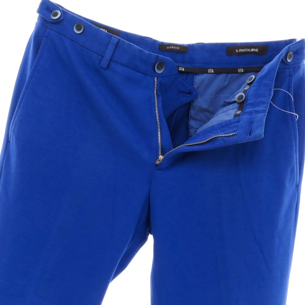 【中古】ジーティーアー G.T.A GIORGIO CAPSULE ストレッチ コットン ジャージー リブパンツ ブルー【サイズ46】【 状態ランクB 】【 メンズ 】