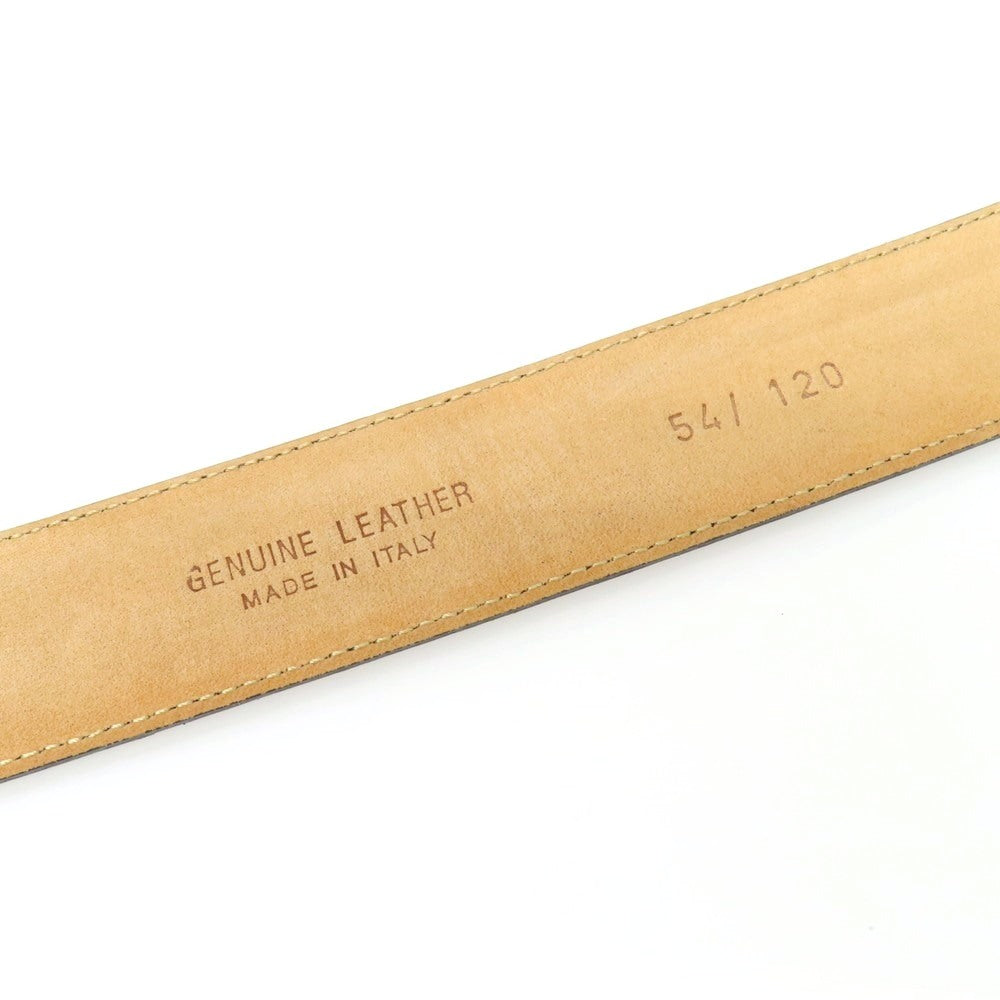 【中古】サルトリアピスケス Sartoria Pisthes ヌバック レザー ダブルリング ベルト ネイビーxシルバー【サイズ54/120】【 状態ランクB 】【 メンズ 】
