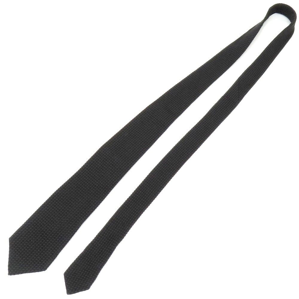 【中古】シップス SHIPS シルク 無地ネクタイ ブラック【 状態ランクB 】【 メンズ 】