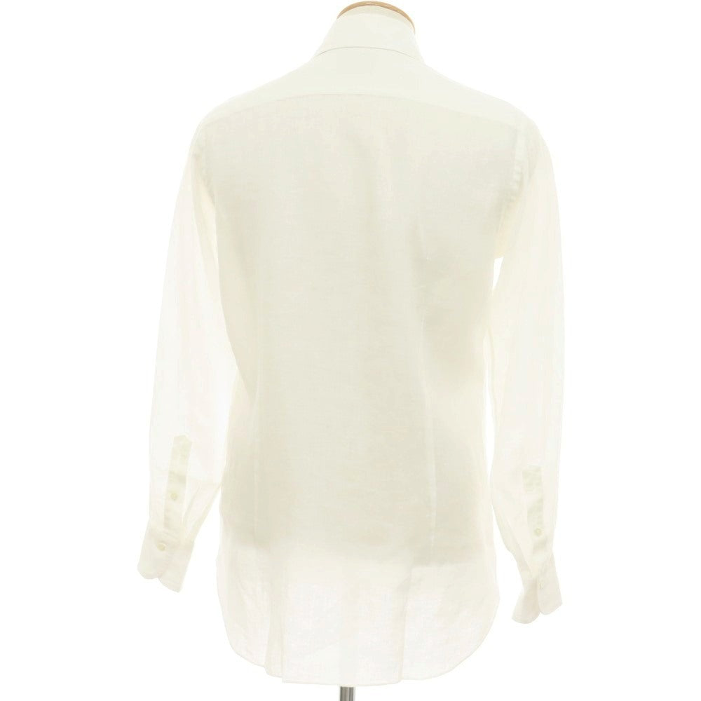 【中古】サルトリアピスケス Sartoria Pisthes フレンチリネン ホリゾンタルカラー ドレスシャツ オフホワイト【サイズ38】【 状態ランクA 】【 メンズ 】
