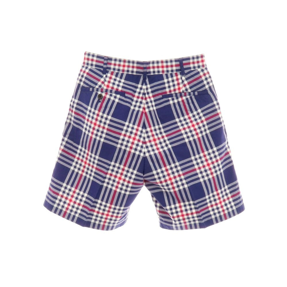 【中古】ビームス BEAMS コットン チェック ショートパンツ ネイビーxレッド【サイズS】【 状態ランクA 】【 メンズ 】