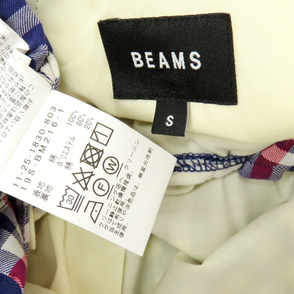 【中古】ビームス BEAMS コットン チェック ショートパンツ ネイビーxレッド【サイズS】【 状態ランクA 】【 メンズ 】
