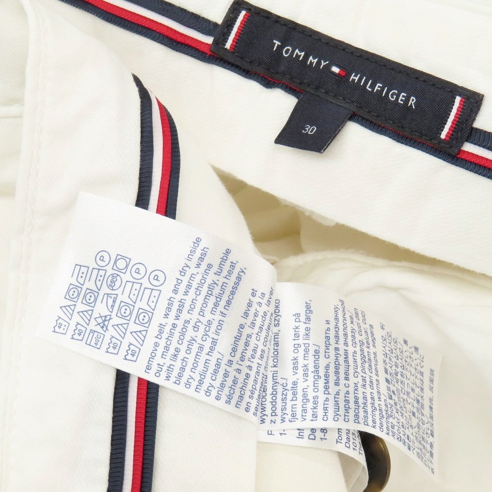 【中古】トミーヒルフィガー TOMMY HILFIGER コットン ショートパンツ ホワイト【サイズ30】【 状態ランクB 】【 メンズ 】