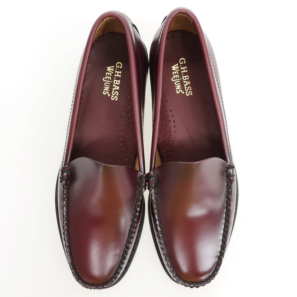 【中古】【未使用】ジーエイチバス G.H.BASS&CO. BAZ4W429 レザー ローファー ワイン【サイズUS7.5】【 状態ランクS 】【 メンズ 】