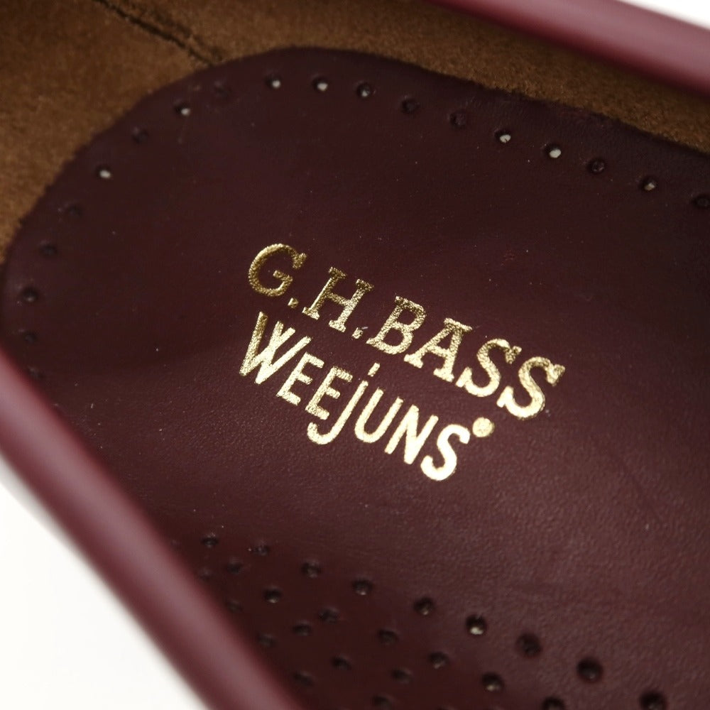 【中古】【未使用】ジーエイチバス G.H.BASS&CO. BAZ4W429 レザー ローファー ワイン【サイズUS7.5】【 状態ランクS 】【 メンズ 】