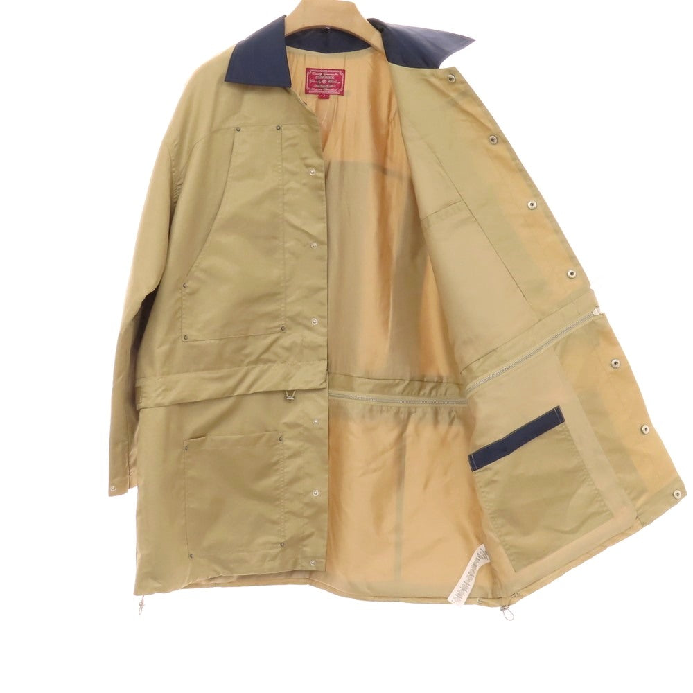 【中古】グラシアボーイ GLACIERBOY ポリエステル デタッチャブル 2WAY コート ベージュ【サイズ2】【 状態ランクB 】【 メンズ 】