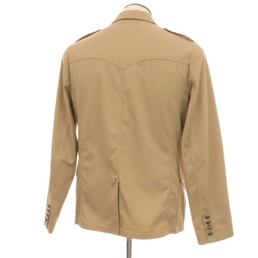 【中古】サンローランパリ SAINT LAURENT PARIS ポリエステルコットン サファリジャケット ベージュ【サイズ50】【 状態ランクB 】【 メンズ 】