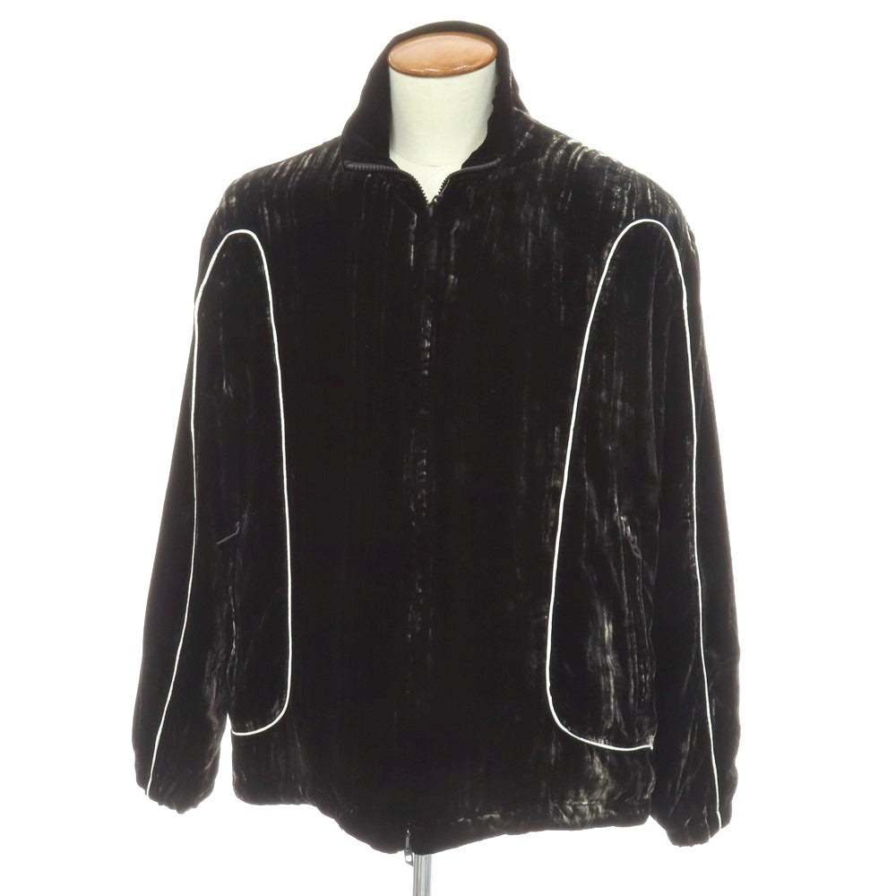 【中古】ディーゼル DIESEL J-HAY レーヨンナイロン ベロア パイピングデザイン ダブルジップブルゾン ブラック【サイズ46】【 状態ランクB 】【 メンズ 】