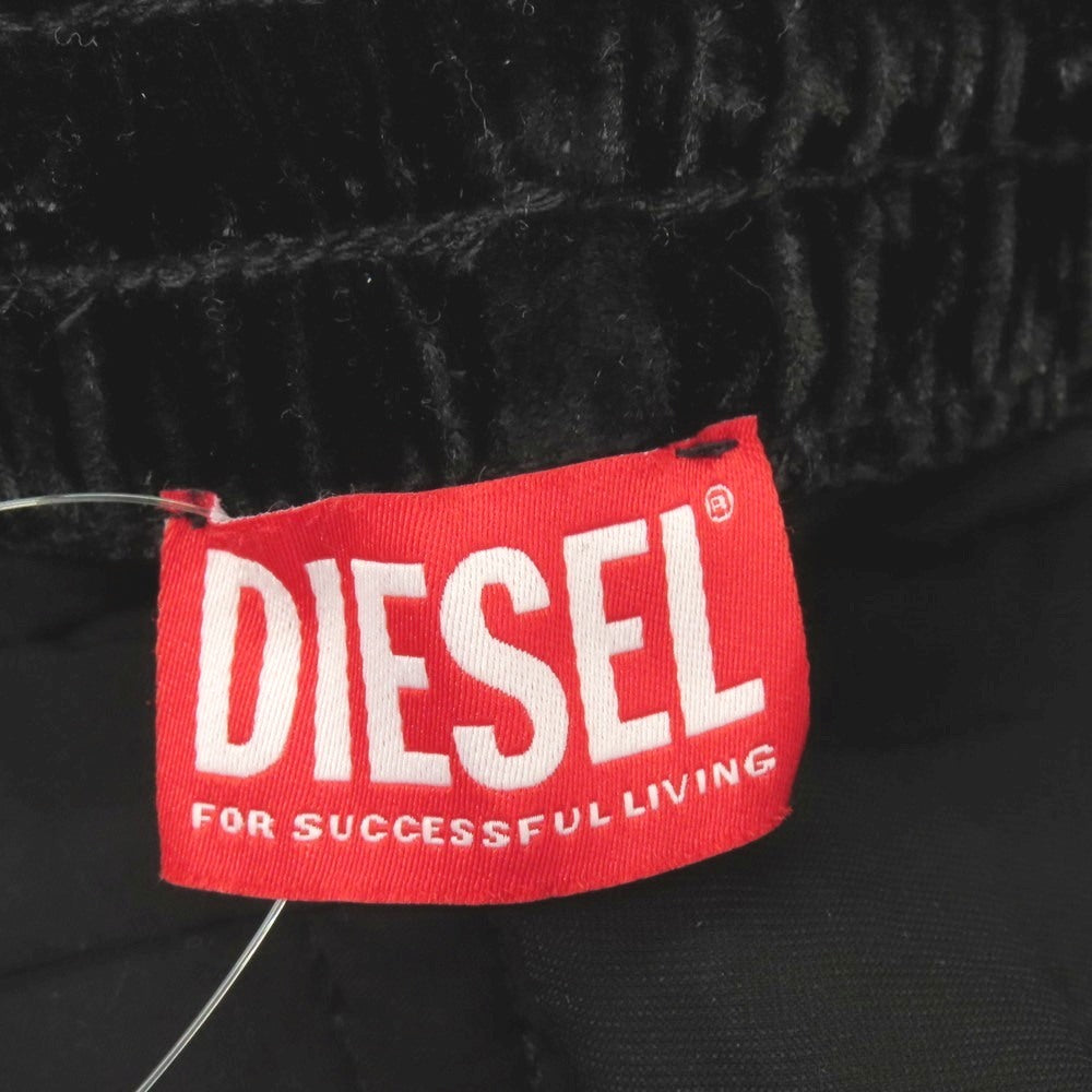 【中古】ディーゼル DIESEL P-HAY レーヨンナイロン ベロア イージーパンツ ブラック【サイズS】【 状態ランクB 】【 メンズ 】