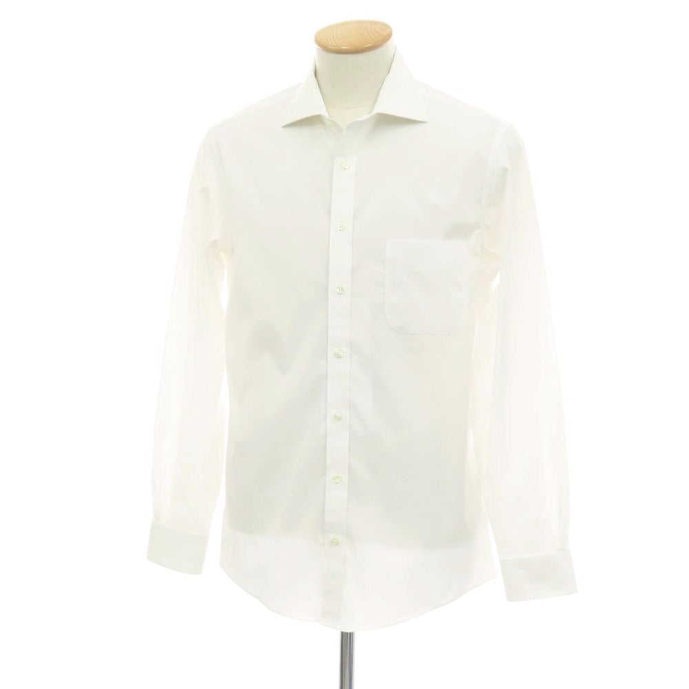 【中古】ブルックスブラザーズ Brooks Brothers ストレッチ スーピマコットン&ポリエステル ワイドカラー ドレスシャツ ホワイト【サイズ15】【 状態ランクC 】【 メンズ 】
