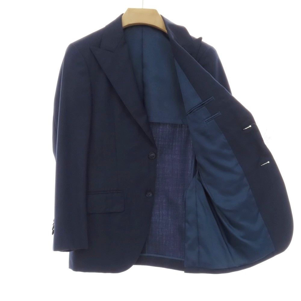 【中古】タカシマヤ takashimaya ELEFIT スリーピース ウール 2つボタンスーツ ネイビー【サイズ表記なし(S位)】【 状態ランクB 】【 メンズ 】