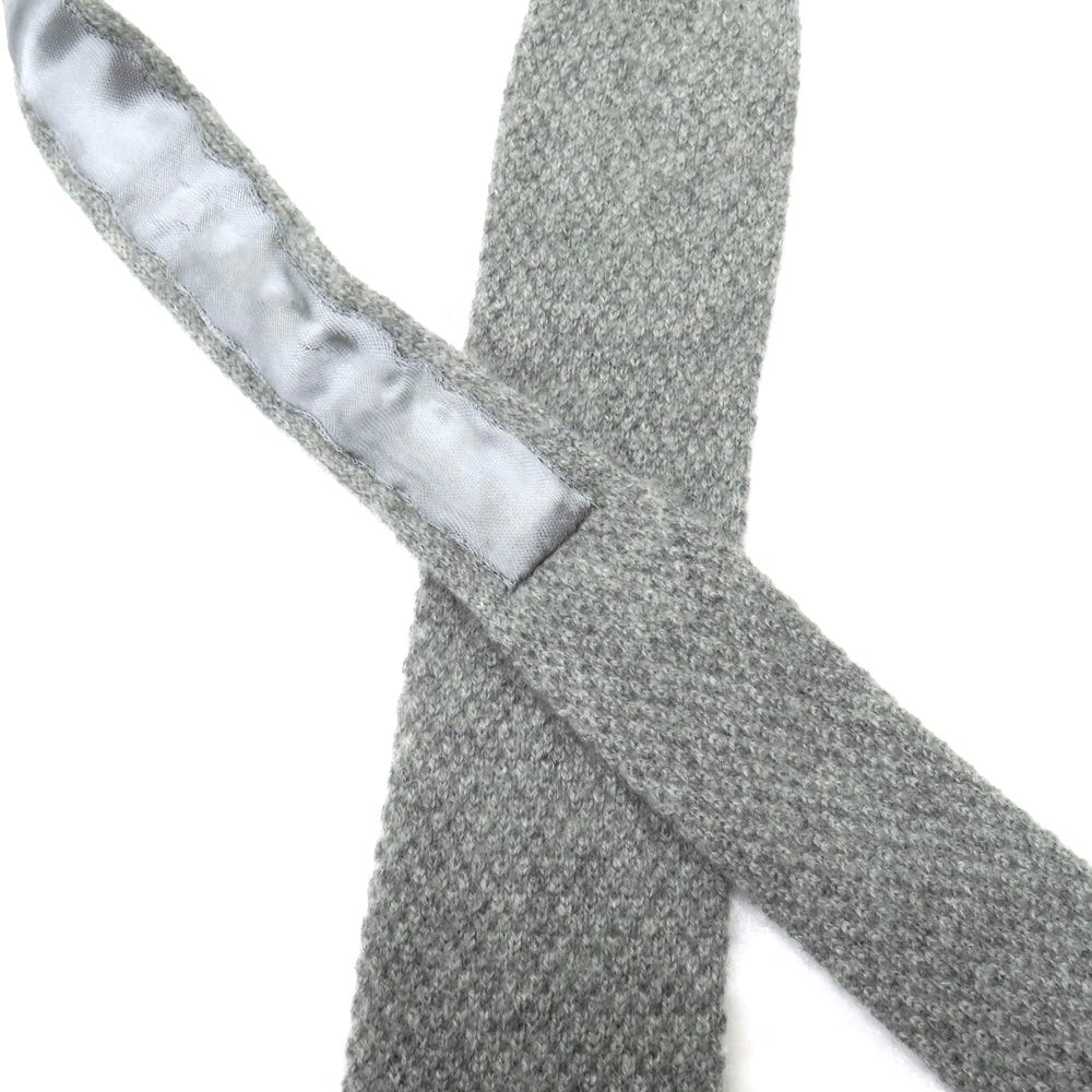 【中古】ブルネロクチネリ Brunello Cucinelli カシミヤ ニットタイ ネクタイ グレー【 状態ランクB 】【 メンズ 】