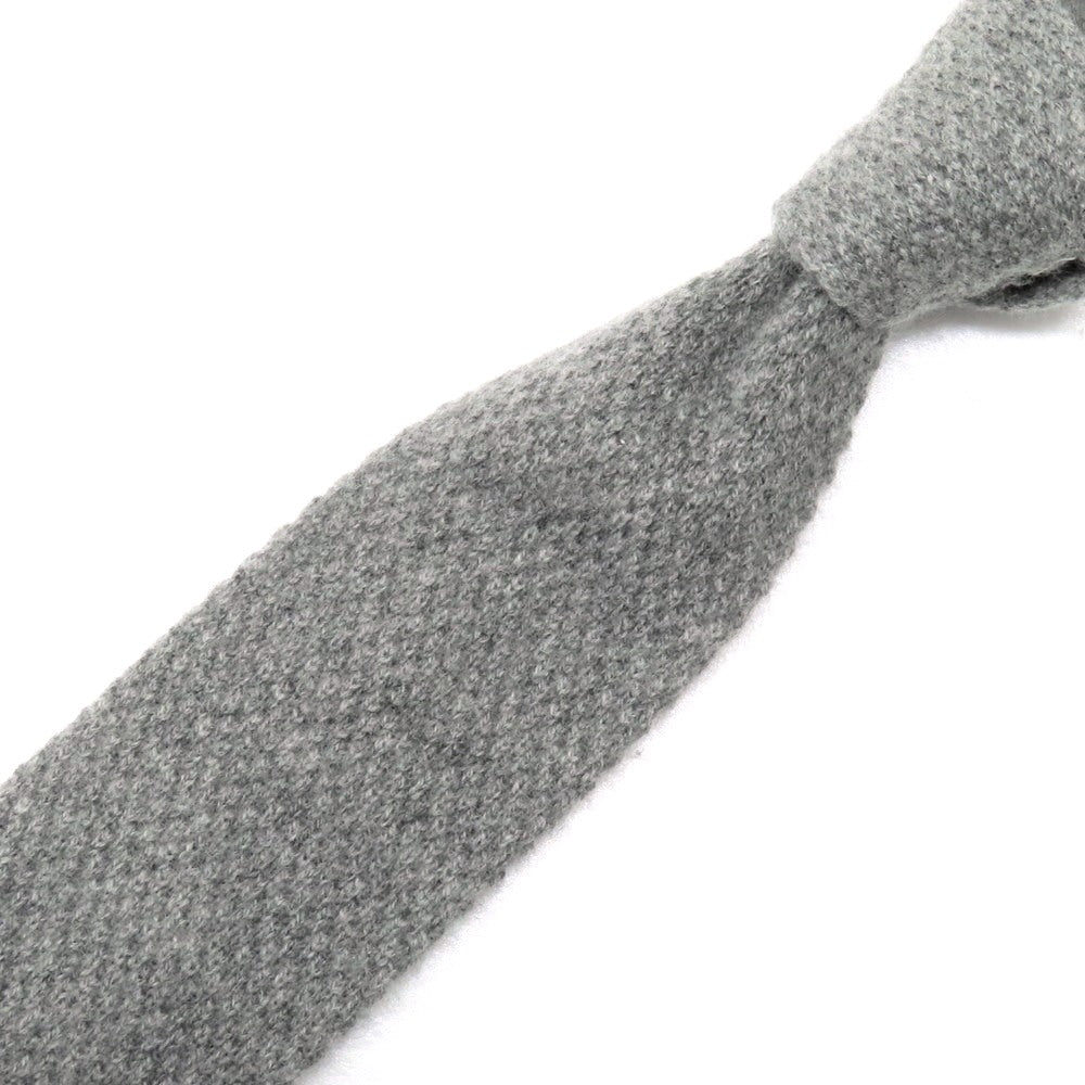 【中古】ブルネロクチネリ Brunello Cucinelli カシミヤ ニットタイ ネクタイ グレー【 状態ランクB 】【 メンズ 】