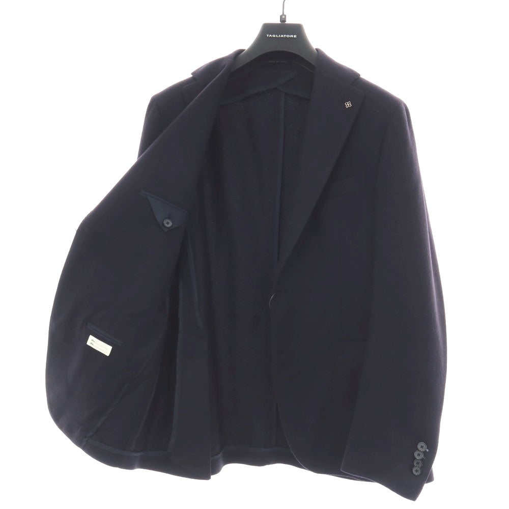 【中古】タリアトーレ TAGLIATORE カシミヤ 2つボタン テーラードジャケット ネイビー【サイズ50】【 状態ランクC 】【 メンズ 】
