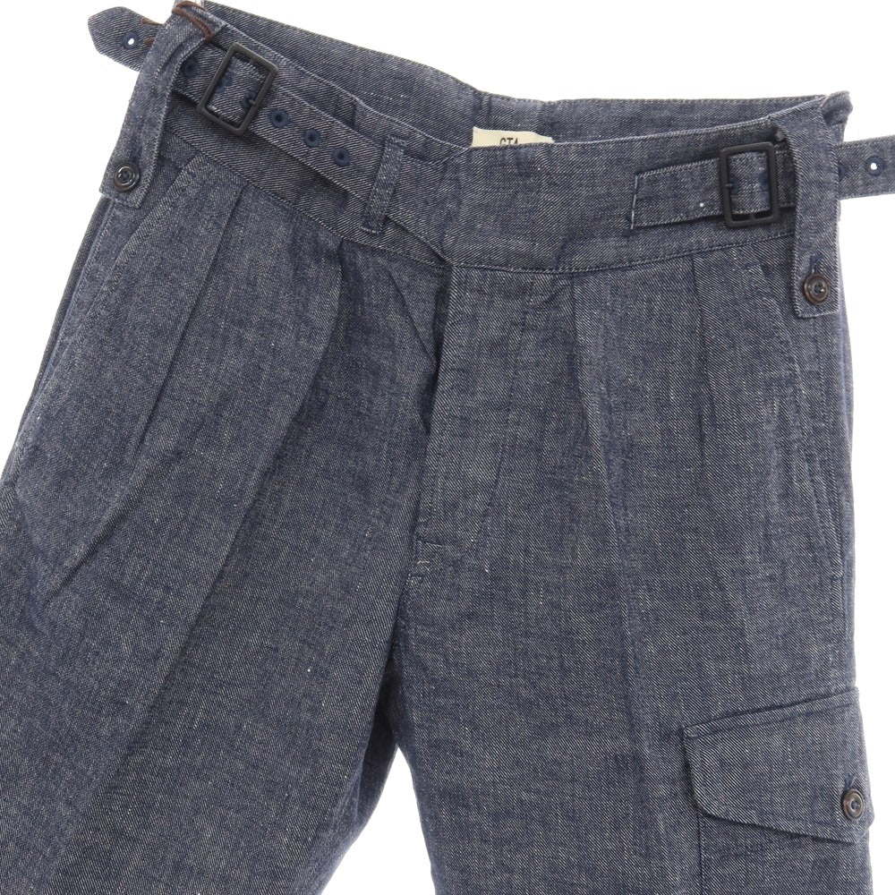 【新品】ジーティーアー G.T.A GHURKA SHORT ストレッチ コットンリネン グルカ ショートパンツ ネイビー【サイズ42】【 状態ランクN 】【 メンズ 】