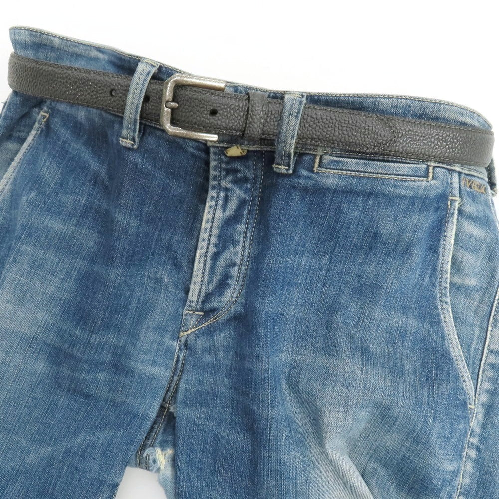 【新品アウトレット】ティベリオフェレッティ TIBERIO FERRETTI 型押しレザー ベルト ダークグレー【サイズ85】【 状態ランクN- 】【 メンズ 】