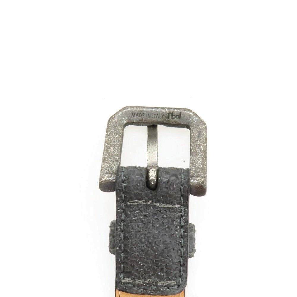 【新品アウトレット】ティベリオフェレッティ TIBERIO FERRETTI 型押しレザー ベルト ダークグレー【サイズ85】【 状態ランクN- 】【 メンズ 】