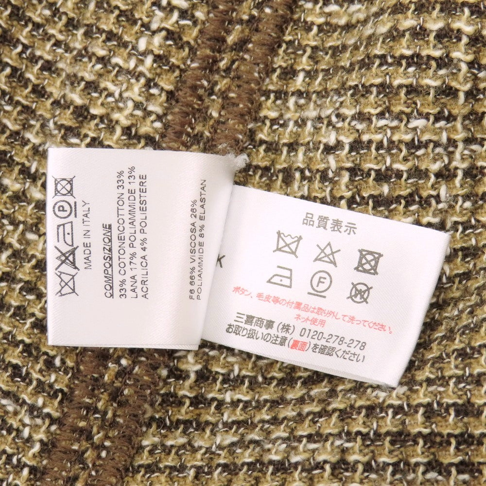 【中古】ティージャケット T-JACKET コットンウールナイロンアクリルポリエステル ダブル6B カジュアルジャケット ベージュブラウン【サイズXS】【 状態ランクB 】【 メンズ 】