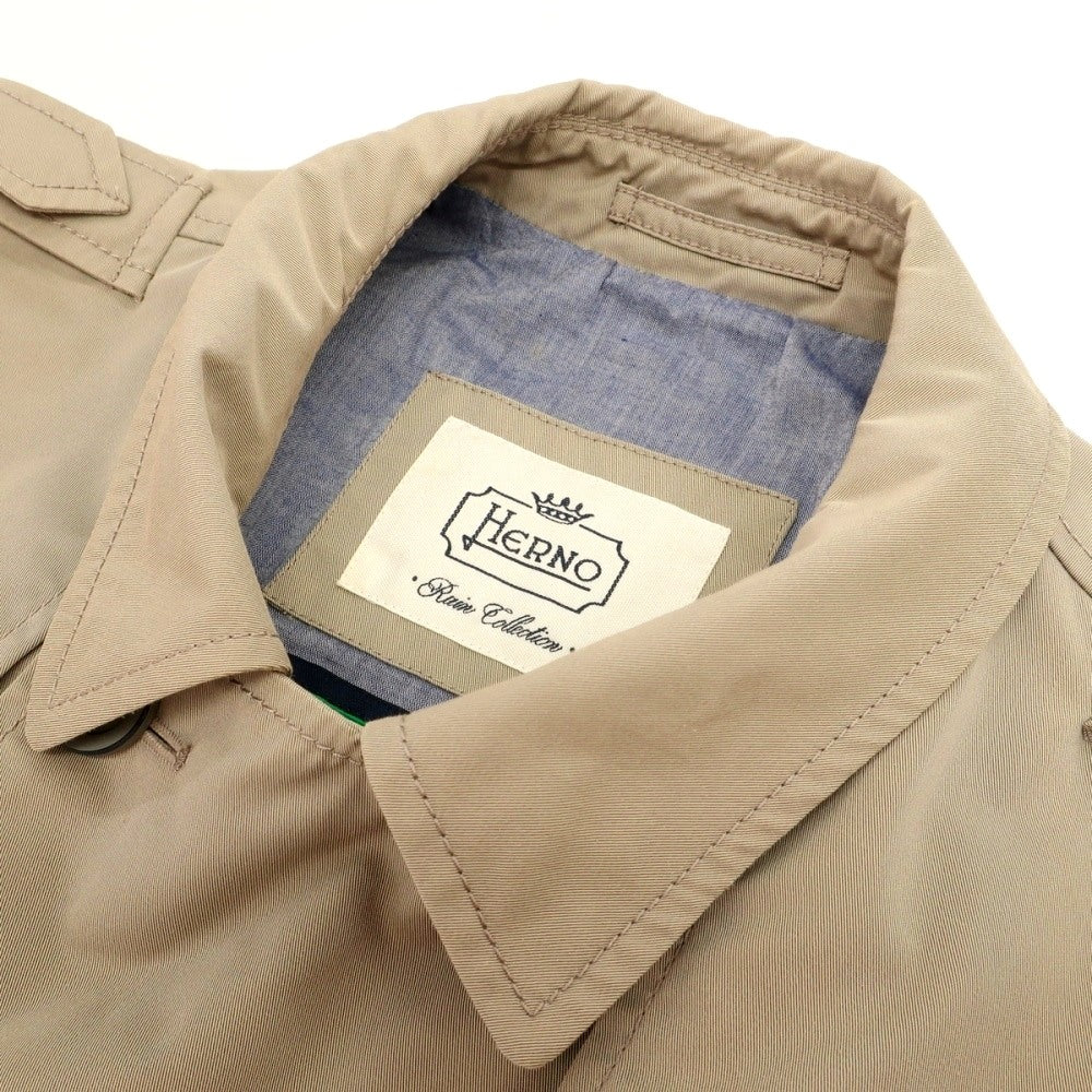 【中古】ヘルノ Herno コットンナイロン トレンチコート ベージュ【サイズ48】【 状態ランクC 】【 メンズ 】