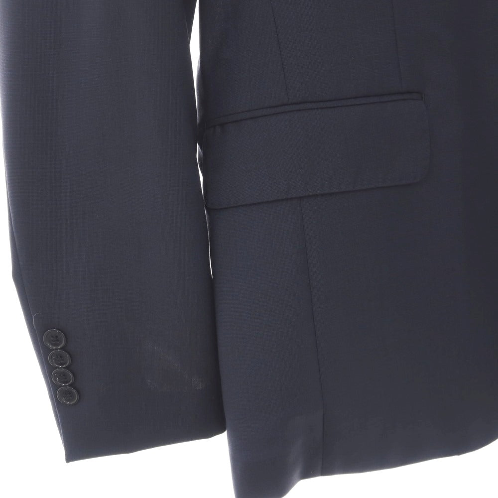 【中古】ラルディーニ LARDINI ウール 3つボタンスーツ ネイビー【サイズ46 REG】【 状態ランクC 】【 メンズ 】