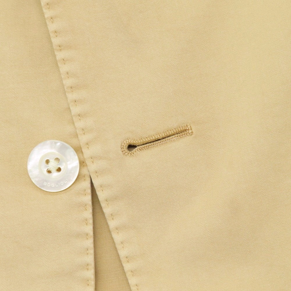【中古】ボリオリ BOGLIOLI COAT ストレッチ コットン 3B テーラードジャケット ベージュ【サイズ46】【 状態ランクC 】【 メンズ 】