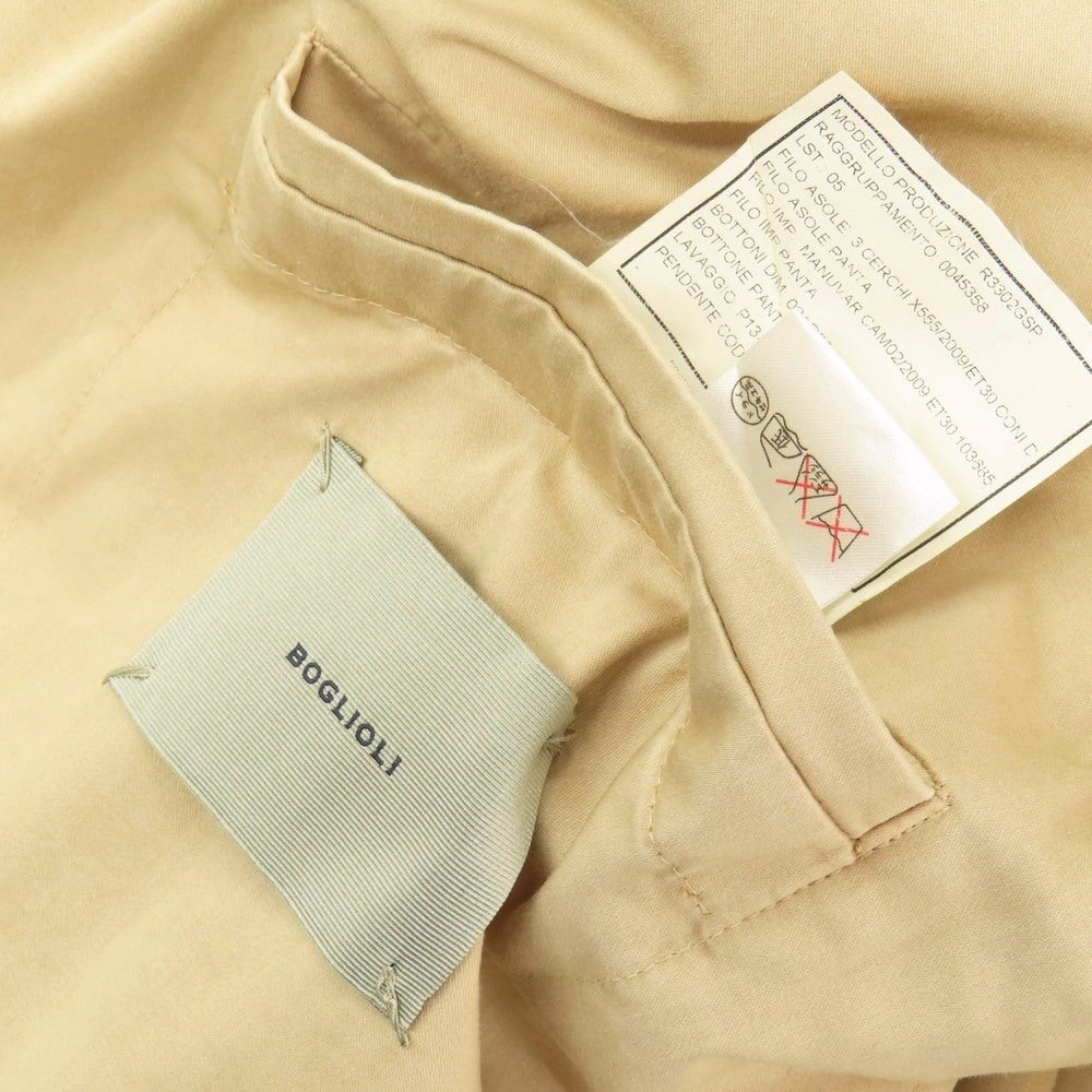 【中古】ボリオリ BOGLIOLI COAT ストレッチ コットン 3B テーラードジャケット ベージュ【サイズ46】【 状態ランクC 】【 メンズ 】