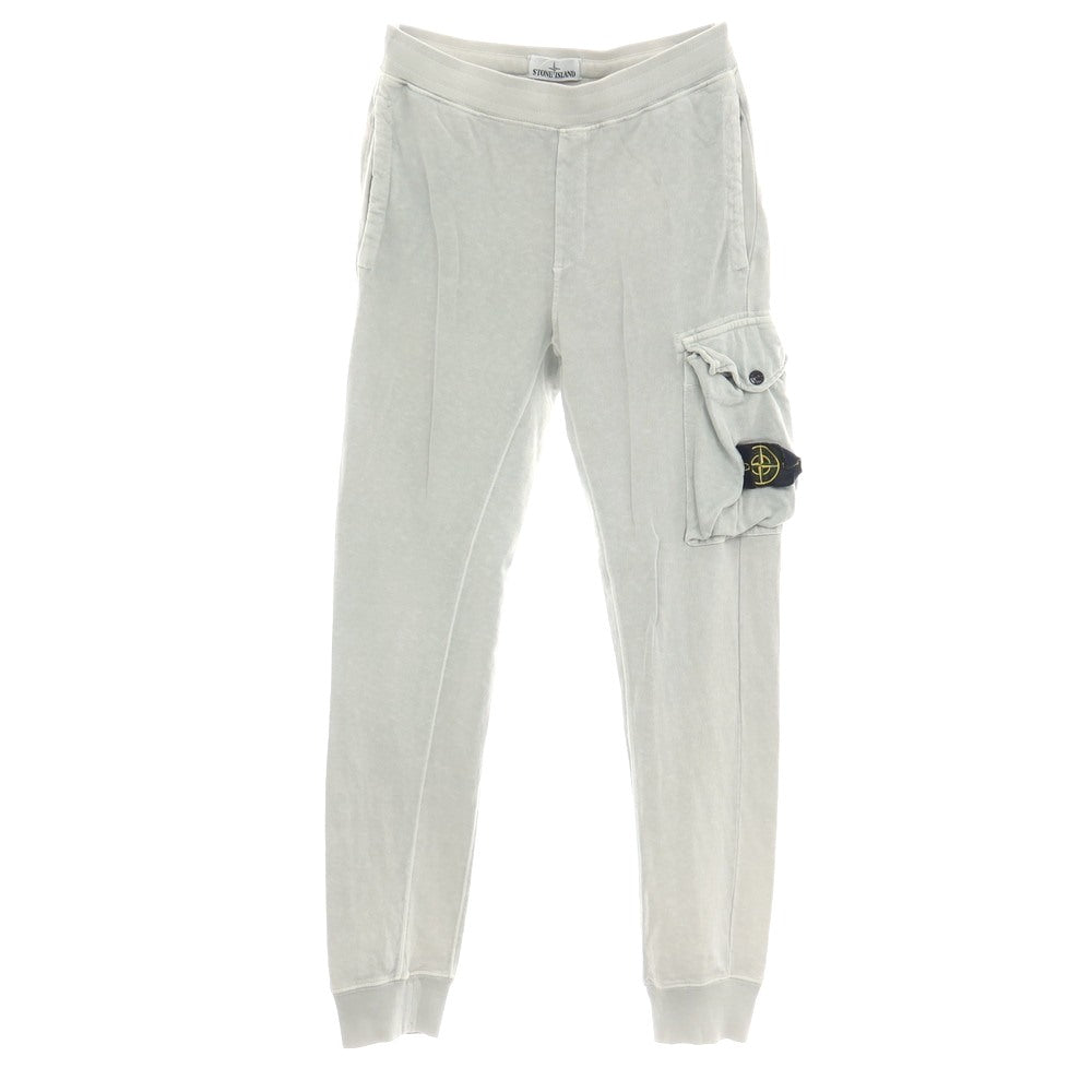 【中古】ストーンアイランド STONE ISLAND ガーメントダイ コットン スウェットパンツ ライトグレー【サイズS】【 状態ランクC 】【 メンズ 】