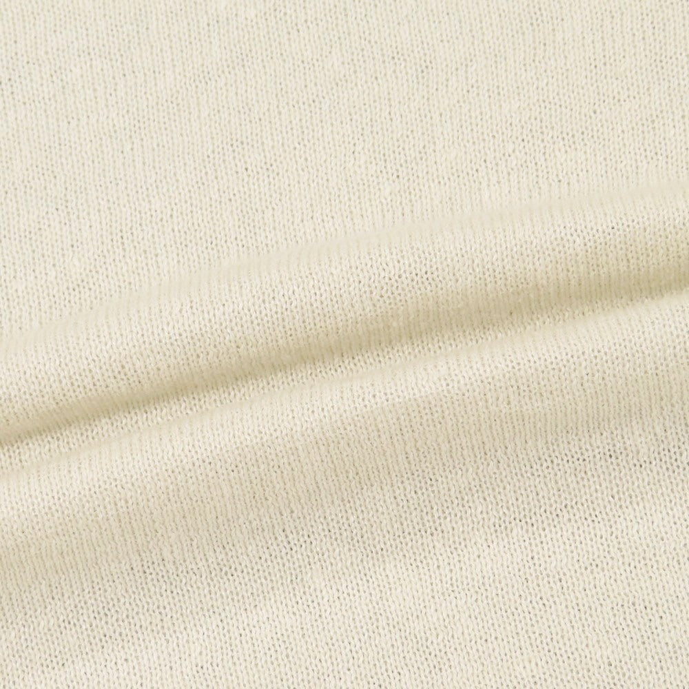 【中古】セッテフィーリ カシミア Settefili Cashmere リネンコットン ヘンリーネック プルオーバーニット アイボリー【サイズ46】【 状態ランクA 】【 メンズ 】