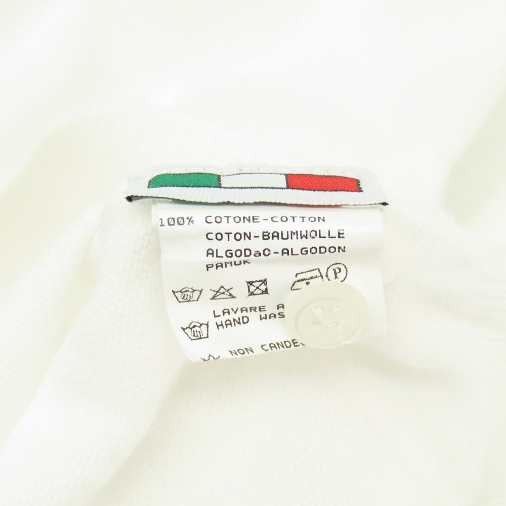 【中古】バフィー BAFY コットン 半袖 ポロニット ホワイト【サイズ48】【 状態ランクB 】【 メンズ 】