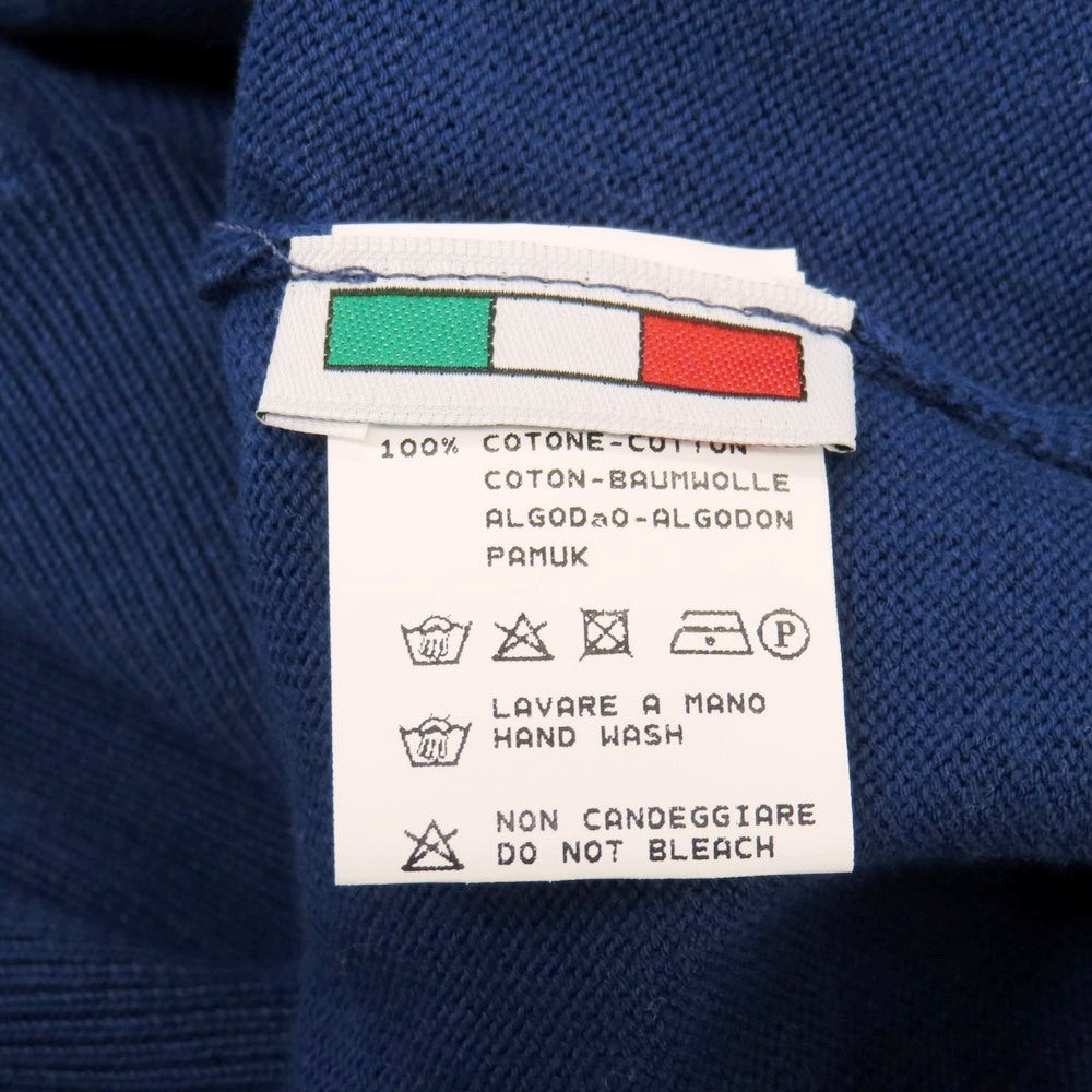 【中古】バフィー BAFY コットン 半袖 ポロニット ダークブルー【サイズ46】【 状態ランクB 】【 メンズ 】