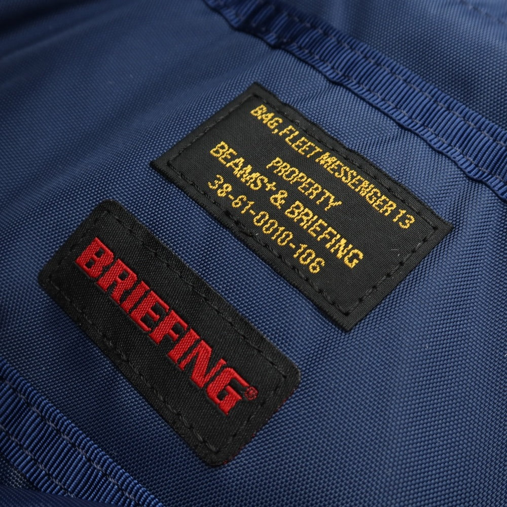 【中古】ブリーフィング BRIEFING ×ビームスプラス ナイロン ショルダーバッグ ライトネイビー【 状態ランクB 】【 メンズ 】